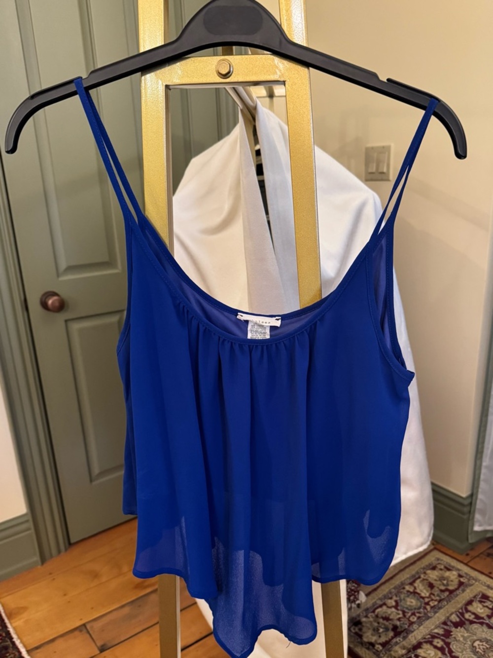 Women’s Royal Blue Spaghetti-Strap Chiffon Cami
